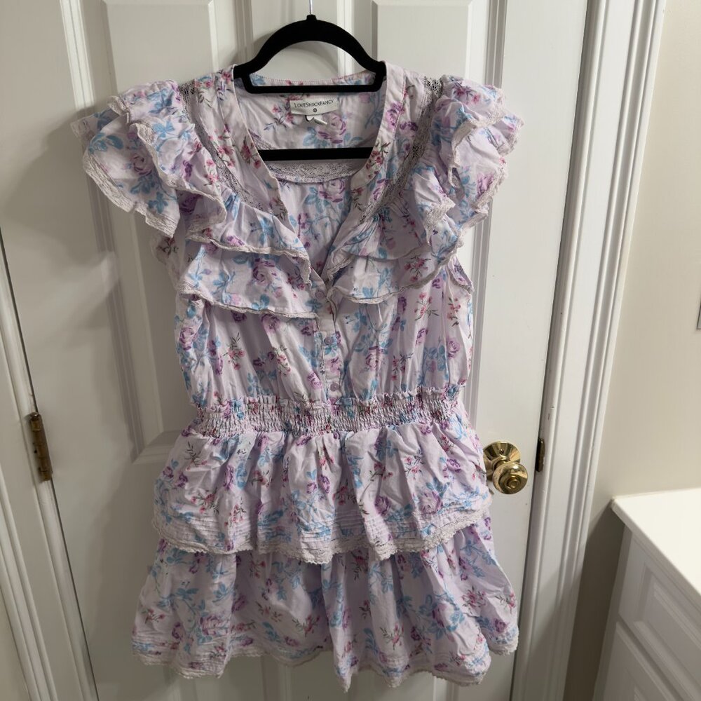 LoveShackFancy x Target LSF Light Purple Lou Mini Sun Dress 100% Cotton L Large - Picture 16 of 16